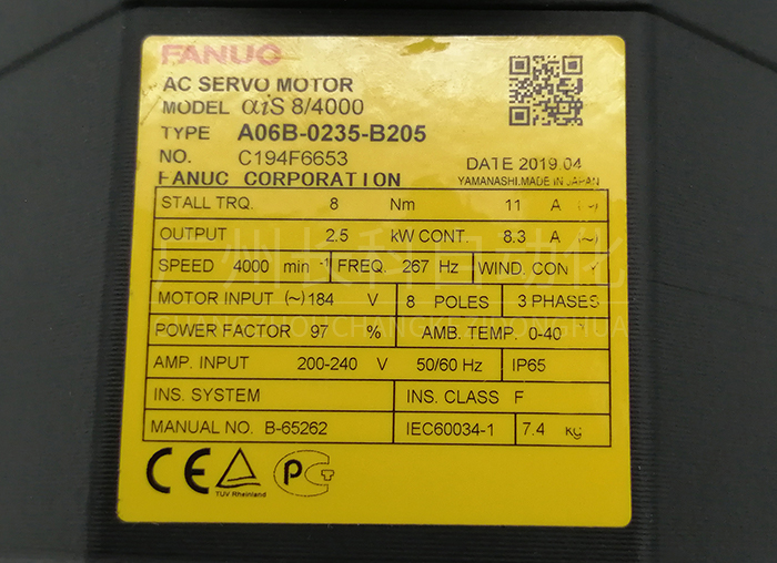 FANUC發那科伺服電機A06B-0115-B855#0048 FANUC發那科伺服電機A06B-0115-B855#0048